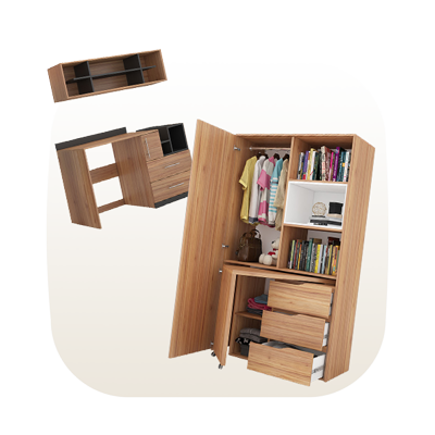 انواع ست میز تحریر ، کتابخانه و کمد لباس